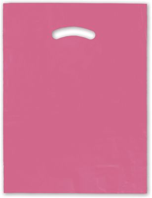 Pink Die-Cut Handle Bag, 12 x 15' - Gifts Baskets Wholesale Supplies Shop