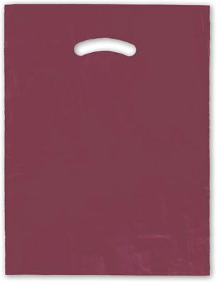 Burgundy Die-Cut Handle Bag, 12 x 15' - Gifts Baskets Wholesale Supplies Shop