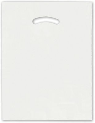 White Die-Cut Handle Bag, 12 x 15' - Gifts Baskets Wholesale Supplies Shop