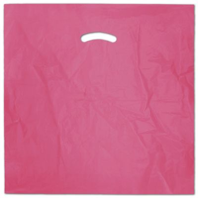 Pink Die-Cut Handle Bag, 18 x 18' + 4' BG - Gifts Baskets Wholesale Supplies Shop