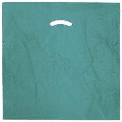 Teal Die-Cut Handle Bag, 18 x 18' + 4' BG - Gifts Baskets Wholesale Supplies Shop