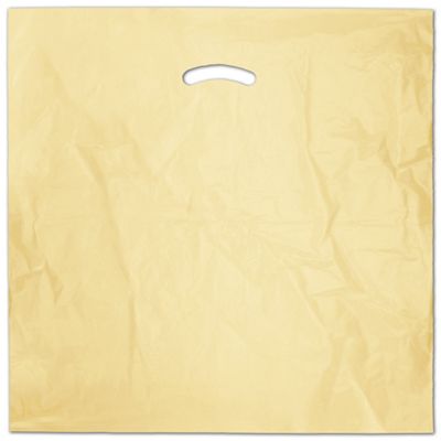 Ivory Die-Cut Handle Bag, 20 x 20' + 5' BG - Gifts Baskets Wholesale Supplies Shop