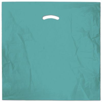 Teal Die-Cut Handle Bag, 20 x 20' + 5' BG - Gifts Baskets Wholesale Supplies Shop