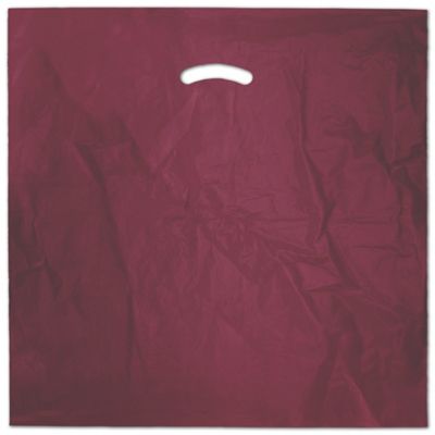 Burgundy Die-Cut Handle Bag, 20 x 20' + 5' BG - Gifts Baskets Wholesale Supplies Shop