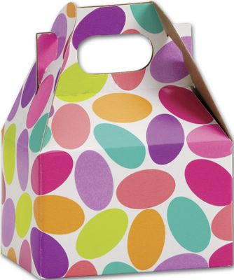 Candy Confetti Mini Gable Boxes, 4 x 2 1/2 x 2 1/2' - Gifts Baskets Wholesale Supplies Shop