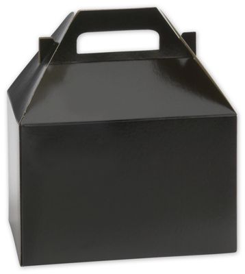 Black Gable Boxes, 8 x 4 7/8 x 5 1/4' - Gifts Baskets Wholesale Supplies Shop