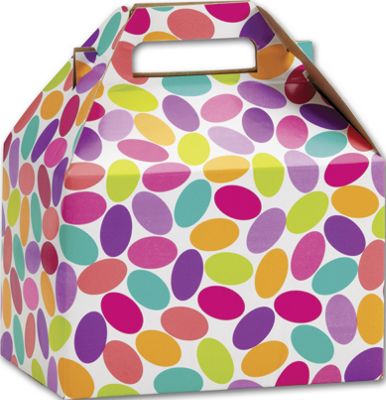 Candy Confetti Gable Boxes, 8 x 4 7/8 x 5 1/4' - Gifts Baskets Wholesale Supplies Shop