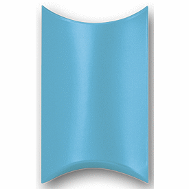 Satin Turquoise Pillow Boxes, 3 1/2 x 3 x 1