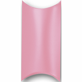 Satin Pink Pillow Boxes, 7 x 5 x 2