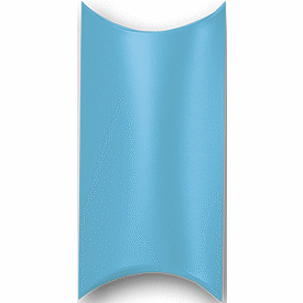 Satin Turquoise Pillow Boxes, 7 x 5 x 2