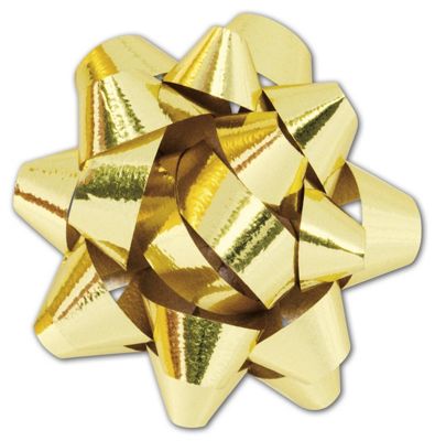 Metallic Gold Jewelers Size Star Bow, 16 Loops, 1 1/4