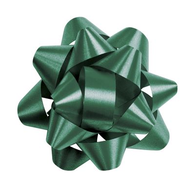 Hunter Green Splendorette Star Bows, 14 Loops, 2 3/4