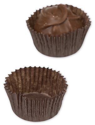 Brown Glassine Candy Cups, 1 1/4 x 3/4