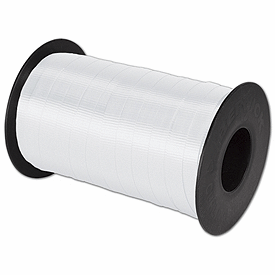 Splendorette Curling White Ribbon, 3/8