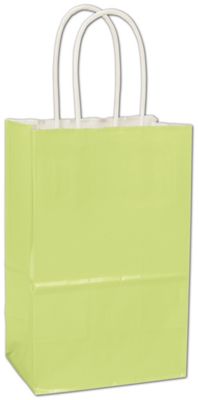 Celadon High Gloss Paper Shoppers, 5 1/4 x 3 1/2 x 8 1/4' - Gifts Baskets Wholesale Supplies Shop