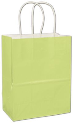 Celadon High Gloss Paper Shoppers, 8 1/4 x 4 3/4 x 10 1/2' - Gifts Baskets Wholesale Supplies Shop