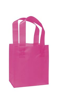 Cerise Frosted High Density Shoppers - Gifts Baskets Wholesale Supplies Shop