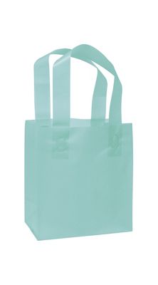 Turquoise Frosted High Density Shoppers - Gifts Baskets Wholesale Supplies Shop