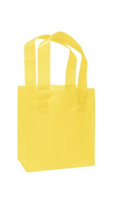 Yellow Frosted High Density Shoppers - Gifts Baskets Wholesale Supplies Shop