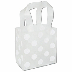 White Dots Clear-Frosted Flex Loop Shoppers