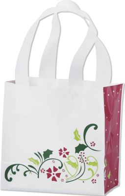 Holidazzle Frosted Shoppers, 6 1/2 x 3 1/2 x 6 1/2' - Gifts Baskets Wholesale Supplies Shop