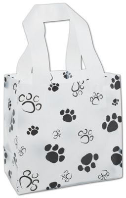 Paws Frosted Shoppers, 6 1/2 x 3 1/2 x 6 1/2' - Gifts Baskets Wholesale Supplies Shop