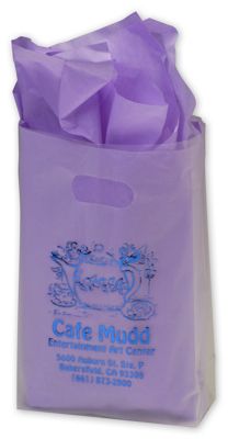 Clear Frosted High Density Die Cut Shoppers - Gifts Baskets Wholesale Supplies Shop