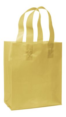 Gold Frosted High Density Shoppers, 8 x 4 x 10' - Gifts Baskets Wholesale Supplies Shop