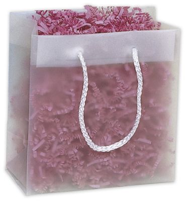 Clear Frosted High Density Euro Shoppers, 8 x 4 x 10' - Gifts Baskets Wholesale Supplies Shop