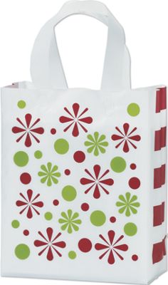 Jolly Jubilee Frosted Shoppers, 8 x 4 x 10' - Gifts Baskets Wholesale Supplies Shop