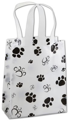 Paws Frosted Shoppers, 8 x 4 x 10' - Gifts Baskets Wholesale Supplies Shop