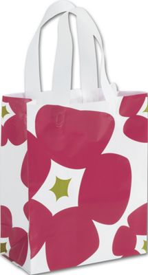 Poppin' Petals Frosted Shoppers, 8 x 4 x 10' - Gifts Baskets Wholesale Supplies Shop