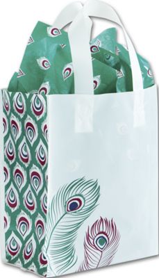 Royal Plume Frosted Shoppers, 8 x 4 x 10' - Gifts Baskets Wholesale Supplies Shop