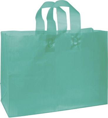 Teal Frosted High Density Shoppers, 16 x 6 x 12' - Gifts Baskets Wholesale Supplies Shop