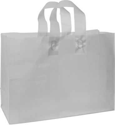 Silver Frosted High Density Shoppers, 16 x 6 x 12' - Gifts Baskets Wholesale Supplies Shop