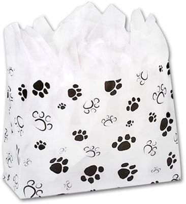 Paws Frosted Shoppers, 16 x 6 x 12' - Gifts Baskets Wholesale Supplies Shop