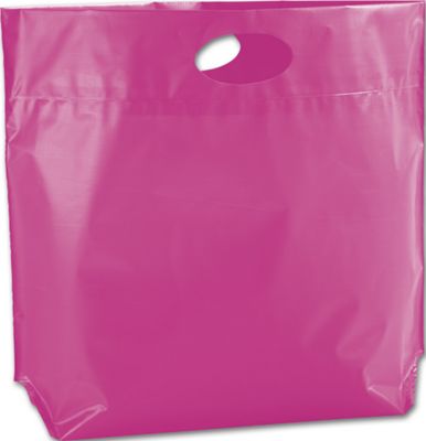 Electric Pink Metro Sak Bags, 20 x 17' + 5' Bottom Gusset - Gifts Baskets Wholesale Supplies Shop
