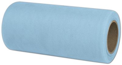 Tulle Light Blue Ribbon, 6' x 25 Yds - Gifts Baskets Wholesale Supplies Shop