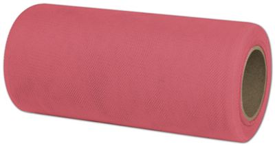Tulle Coral Ribbon, 6' x 25 Yds - Gifts Baskets Wholesale Supplies Shop