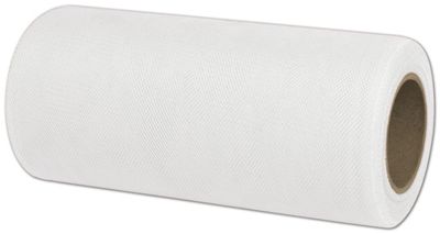 Tulle White Ribbon, 6' x 25 Yds - Gifts Baskets Wholesale Supplies Shop