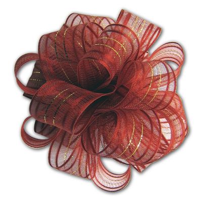 Burgundy Fasbos 2' Bows, 3/8' x 27 Yds - Gifts Baskets Wholesale Supplies Shop