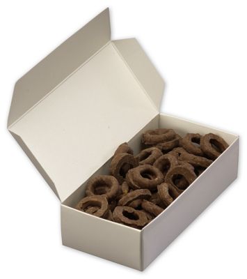 White One-Piece Candy Boxes, 8 7/8 x 3 3/4 x 2 3/8' - Gifts Baskets Wholesale Supplies Shop