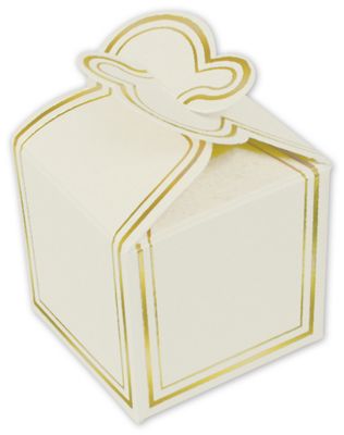 White One-Piece Petal Style Truffle Boxes - Gifts Baskets Wholesale Supplies Shop