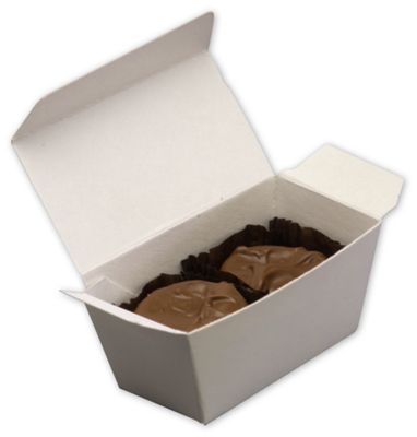 White Two-Piece Ballotin Boxes, 3 x 1 7/16 x 1 1/2' - Gifts Baskets Wholesale Supplies Shop