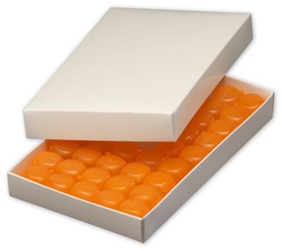 White Two-Piece Candy Boxes, 9 3/8 x 5 5/8 x 1 1/8' - Gifts Baskets Wholesale Supplies Shop