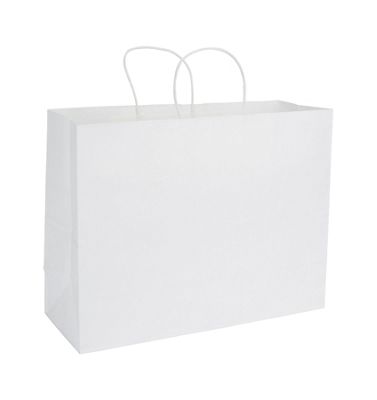 White Paper Shoppers Vogue, 16 x 6 x 12 1/2' - Gifts Baskets Wholesale Supplies Shop