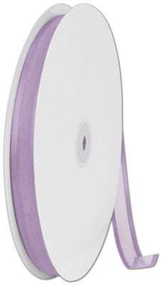 Organza Satin Edge Lavender Ribbon, 5/8' x 100 Yds - Gifts Baskets Wholesale Supplies Shop