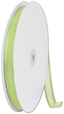 Organza Satin Edge Mint Ribbon, 5/8' x 100 Yds - Gifts Baskets Wholesale Supplies Shop
