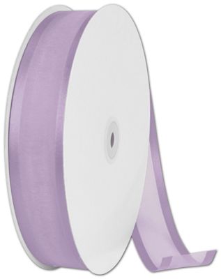 Organza Satin Edge Lavender Ribbon, 1 1/2' x 100 Yds - Gifts Baskets Wholesale Supplies Shop