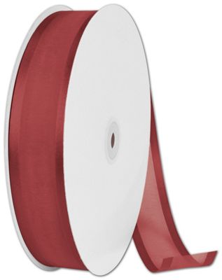 Organza Satin Edge Cinnamon Ribbon, 1 1/2' x 100 Yds - Gifts Baskets Wholesale Supplies Shop